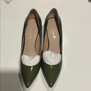 42 GOLD Glossy Olive Heels